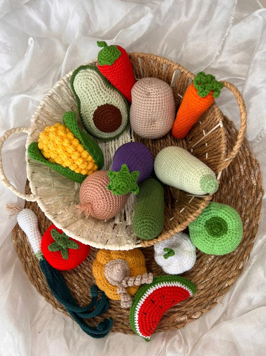 15pc Crochet Mixed Vegetables and Fruits