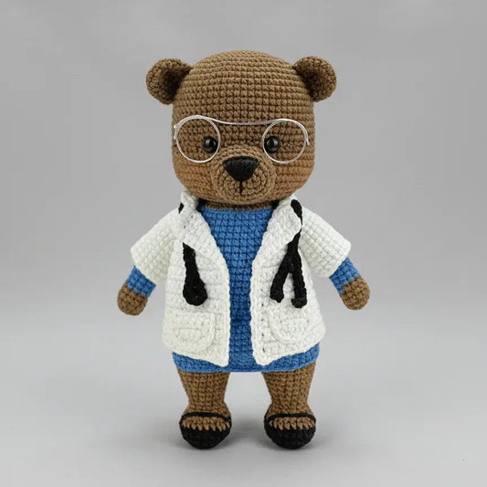 Crochet Doctor Teddy Bear Toy
