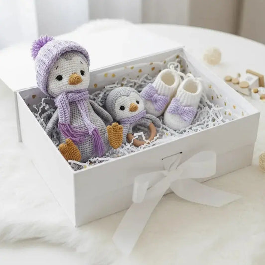 Handmade Crochet Duck Toy Gift Set (3pc)
