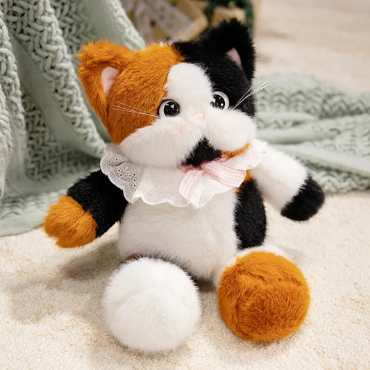 Adorable Bibbed Cat Plush