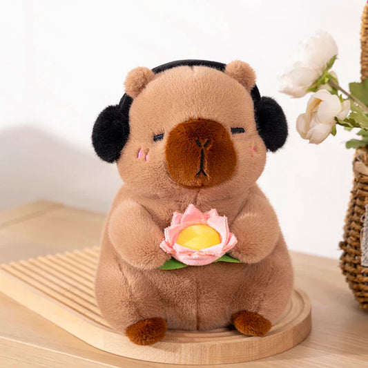 Zen Capuchin & Capybara Plushies with Lotus