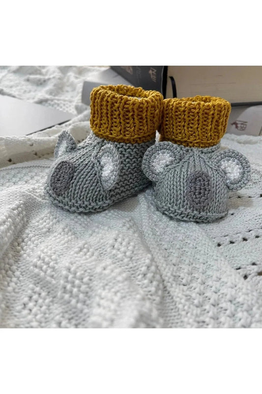 Crochet Baby Booties Koala
