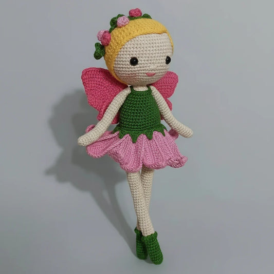 Crochet Cute Butterfly Girl Doll Toy