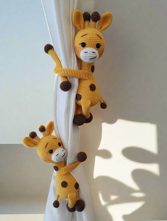 Crochet Giraffe Kids Room Curtain Tie