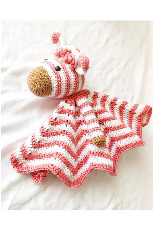 Crochet Newborn Sleeping Mate Zebra Toy Gift set