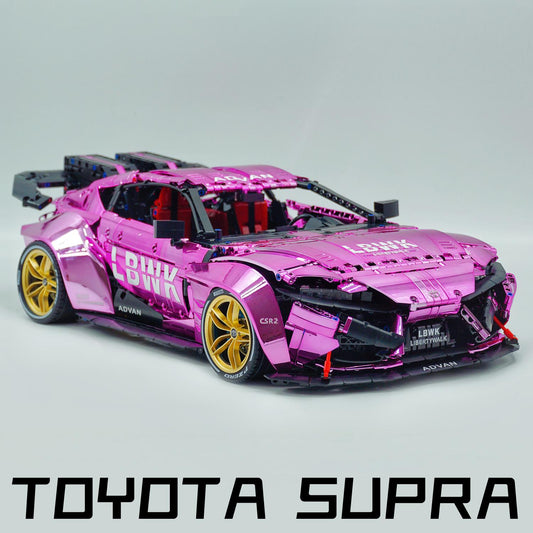 1:8 Toyota Supra Electroplating Pink Limited Edition, Electric Air Suspension, Rear Accelerator Blade linkage (4399 Pcs)