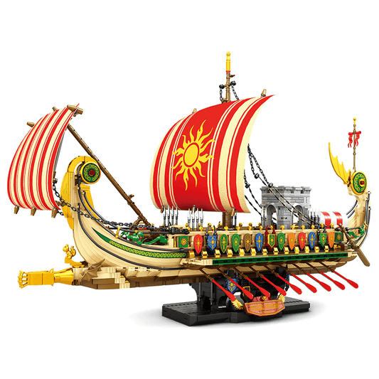 Greek Warship, Travel Through History and Reproduce Classics (2982 PCS)