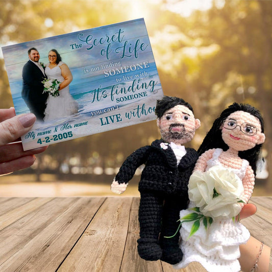 Personalized Crochet Doll with Photo Card "The Secret of life Beach House"