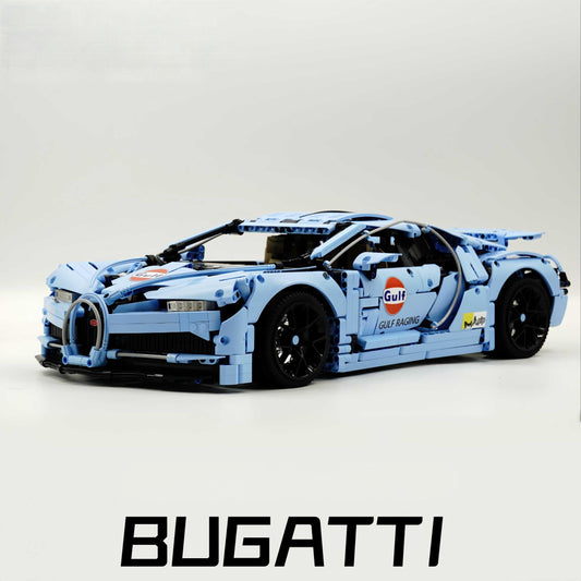 1: 8 Bugatti Chiron, Custom Modified Gulf Blue Version (4031PCS)