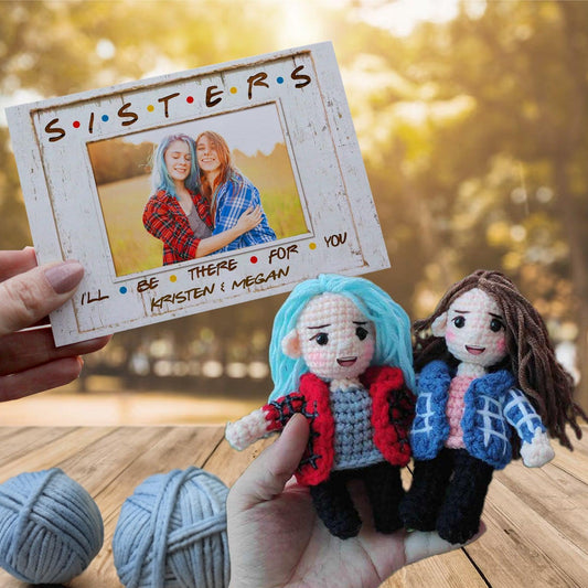 Personalized Crochet Doll with Photo Card "Friends TV Show Inspired,I’ll Be There For You"