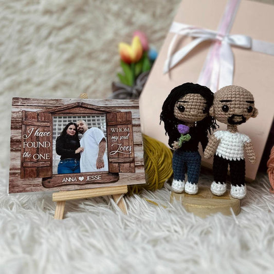 Personalized Crochet Doll with Photo Card "I Have Found The One Whom My Soul Loves"