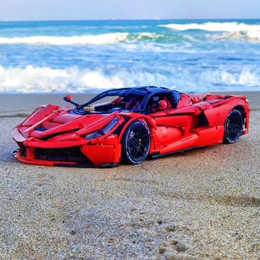 1: 8 LaFerrari C6 Sportcar Building Set, Fully Detailed Simulation, The Ultimate Collectible, None-Remote Controlled (4739Pcs)