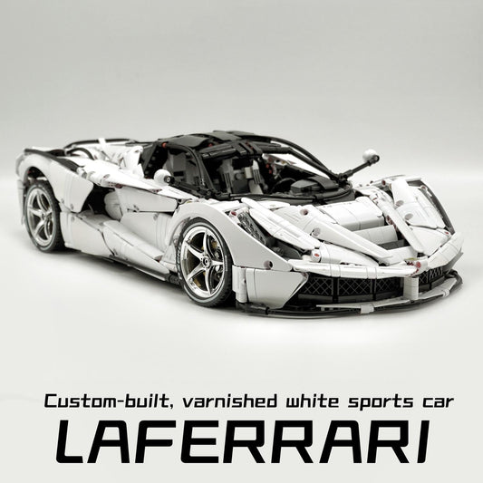 1: 8 LaFerrari C6 Sportcar, Custom White Goddess, Fully Detailed Simulation, The Ultimate Collectible, None-Remote Controlled (4739Pcs)