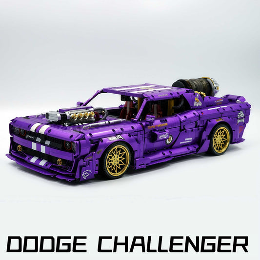 1: 8 Dodge Challenger, Pearlescent Purple Paint Customized Version (3751 Pcs)