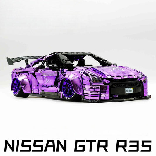 1: 8 NISSAN GTR R35, Custom Purple Electroplating Appearance (4098Pcs)