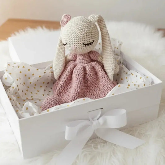 Crochet Cute Long Ear Sleeping Bunny Toy
