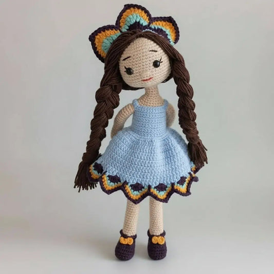 Crochet Hawaiian Little Girl Doll Toy
