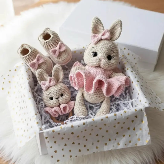 Crochet Toy Set Bunny 3pc