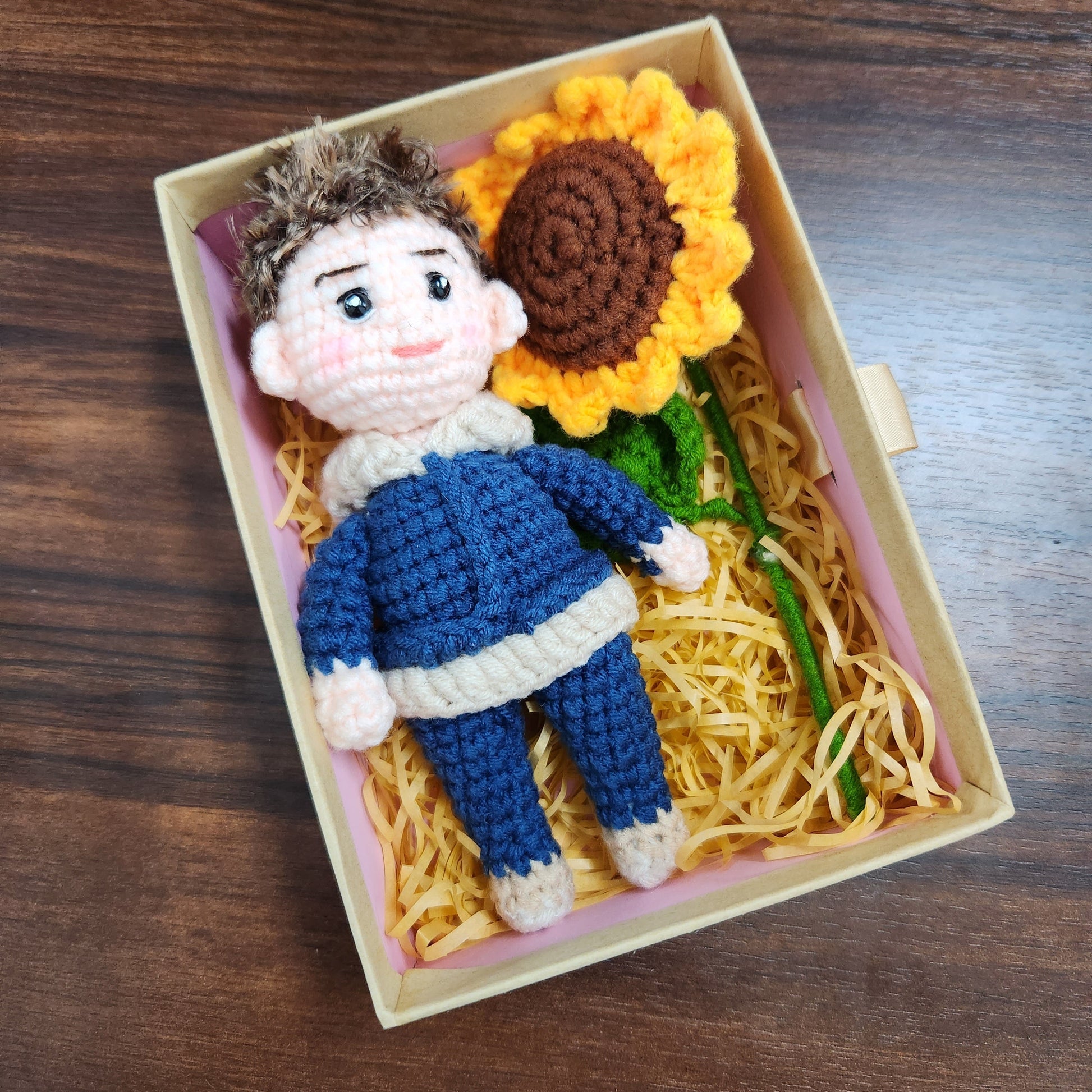 Custom Crochet Dolls with Handmade Crochet Flowers