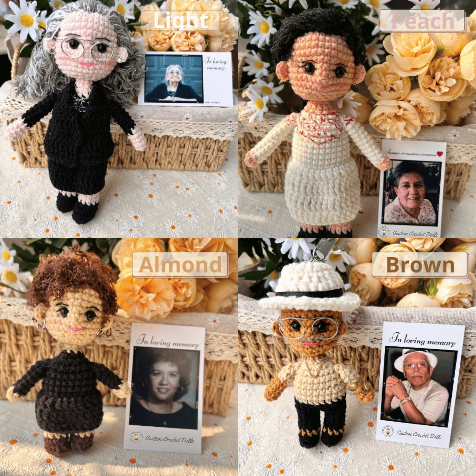 Personalized Crochet Doll with Photo Card