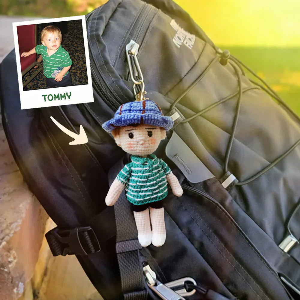 Personalized Crochet Backpack/Hand Bag Keychain