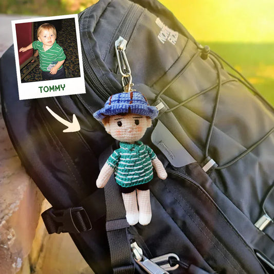 Personalized Crochet Backpack/Hand Bag Keychain