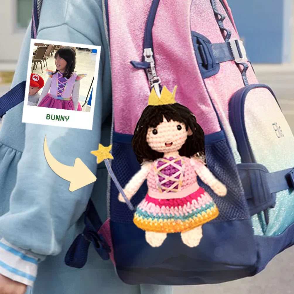 Personalized Crochet Backpack/Hand Bag Keychain