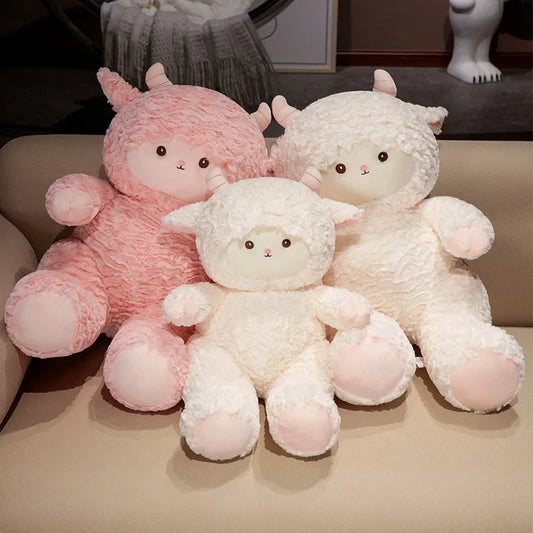 Sweet Lamb Plush with Delightful Horns