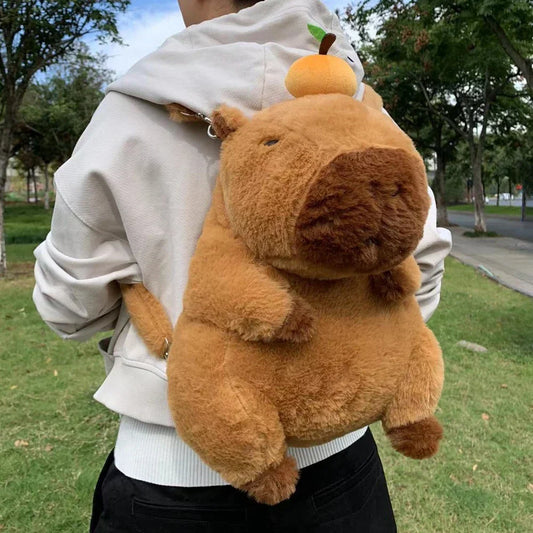 Kawaii Capybara Plush Backpack