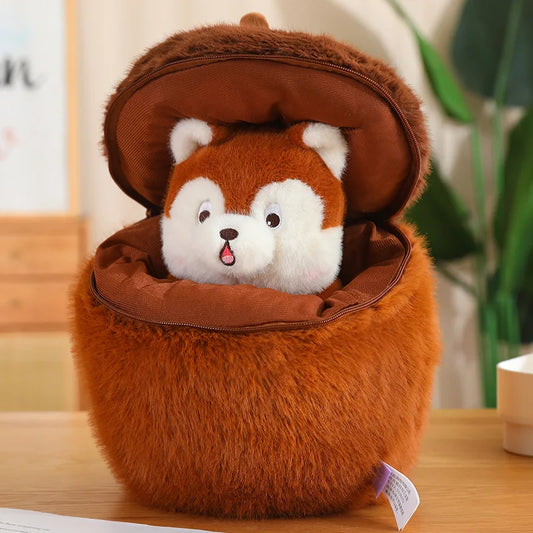 Kawaii Squirrel inside a Pinecone Plushie