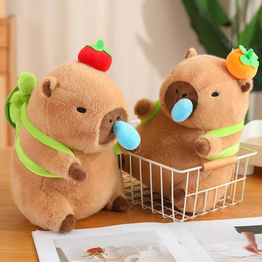 Capybara Plushies with Turtle Backpack