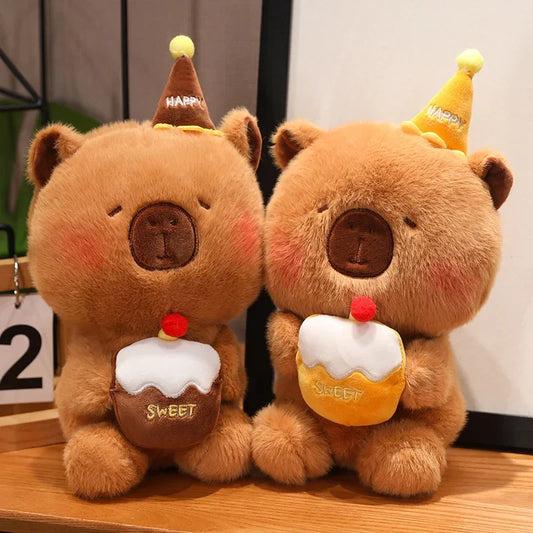 Cake Time Capy & Bear Plushies