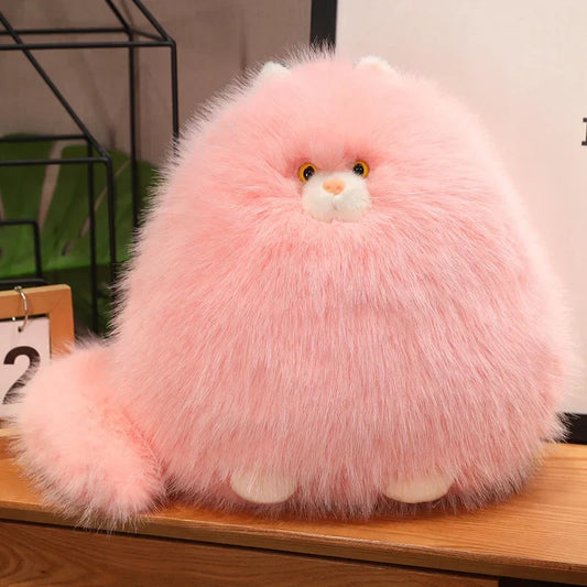 Cuddle Companions: Round Fluffy Cat Plushies