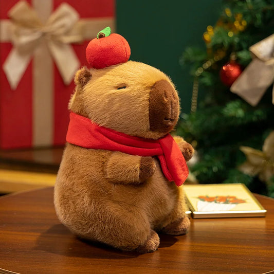 Capybara & Bear Plushies with Apples