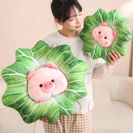 Round Cabbage Pig Plush