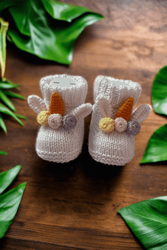 Crochet Baby Booties Unicorn