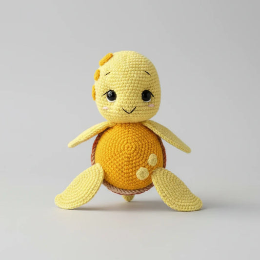 Crochet Cute Yellow Caretta-Caretta Turtle Toy