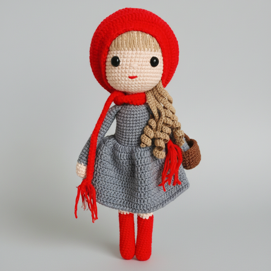 Crochet Little Red Riding Hood Doll Toy