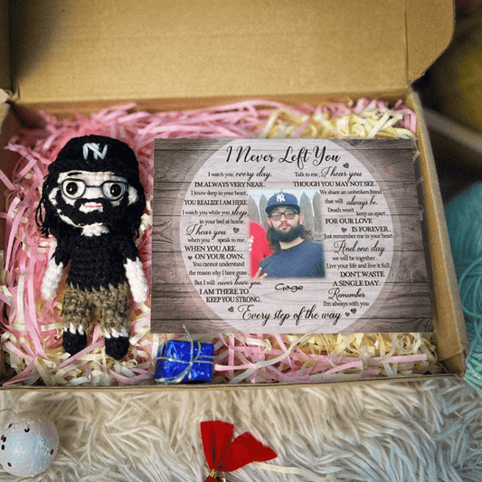 Personalized Crochet Doll with Photo Card "I Never Left You 2"