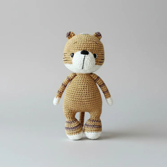 Handmade Crochet Tiger Toy - Joy Gift London