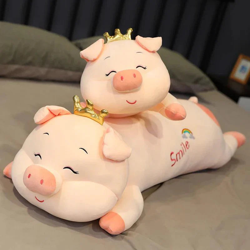 Happy Crowned Pig Plush Toys - MoeMoeKyun