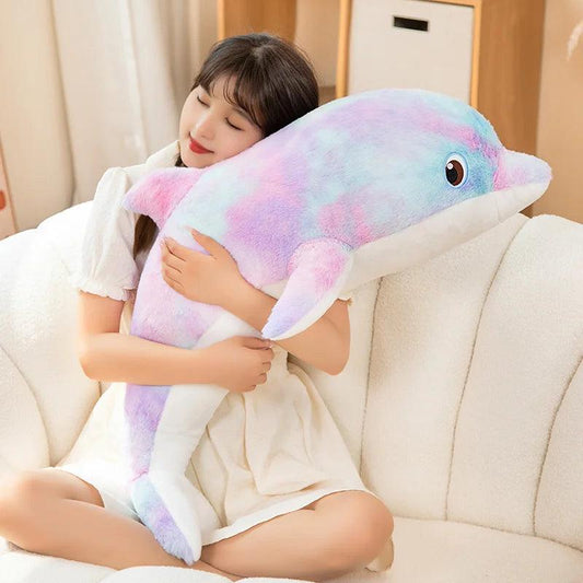 Hypnotic Rainbow Dolphin Plushies