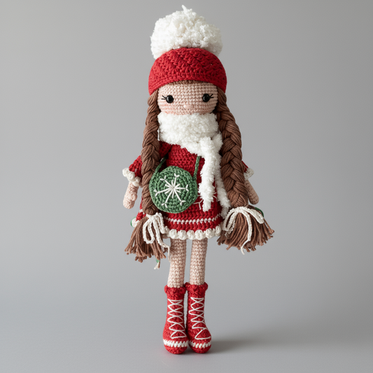 Long-Haired Crochet Doll – Handmade Toy with Sweet Braids
