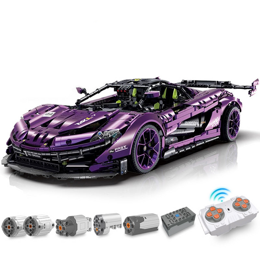 1: 8 McLaren P1 Phantom Purple Supercar Building Sets with Remote Control, Electric lift tail, Electric Doors (3568 Pcs)