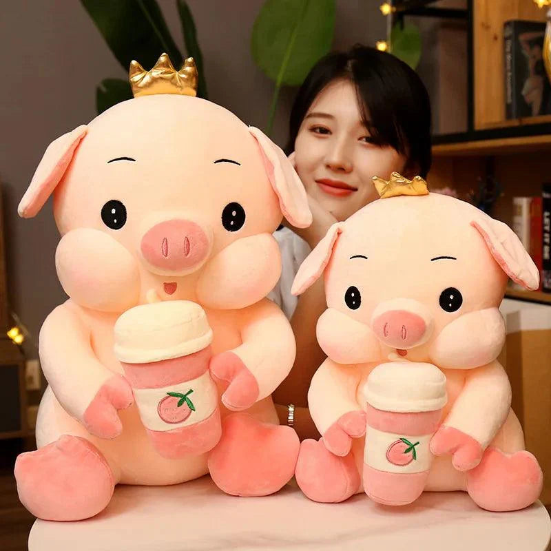 Pig Queen With Bubble Tea - MoeMoeKyun